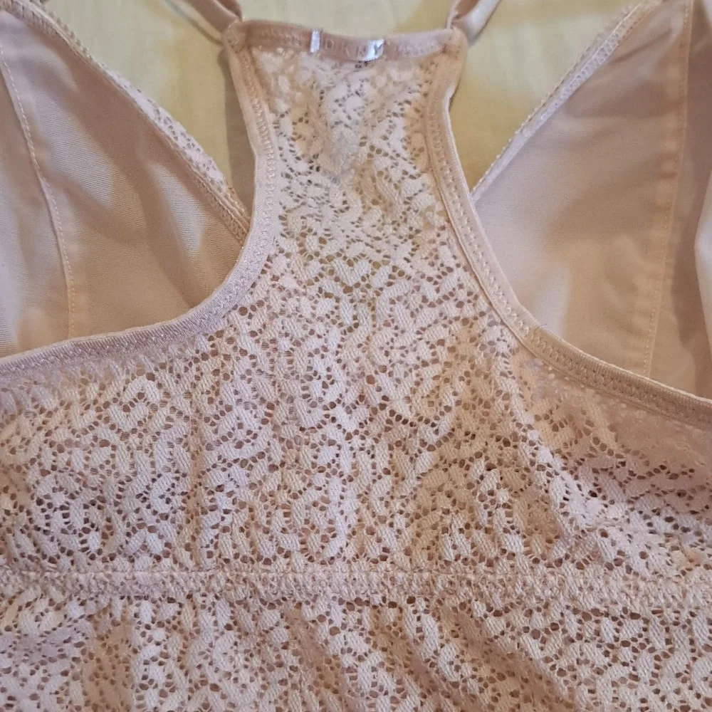 DKNY Lace Bralett and Panty Set, Soft Blush, Bralett M Panty L. NWOT